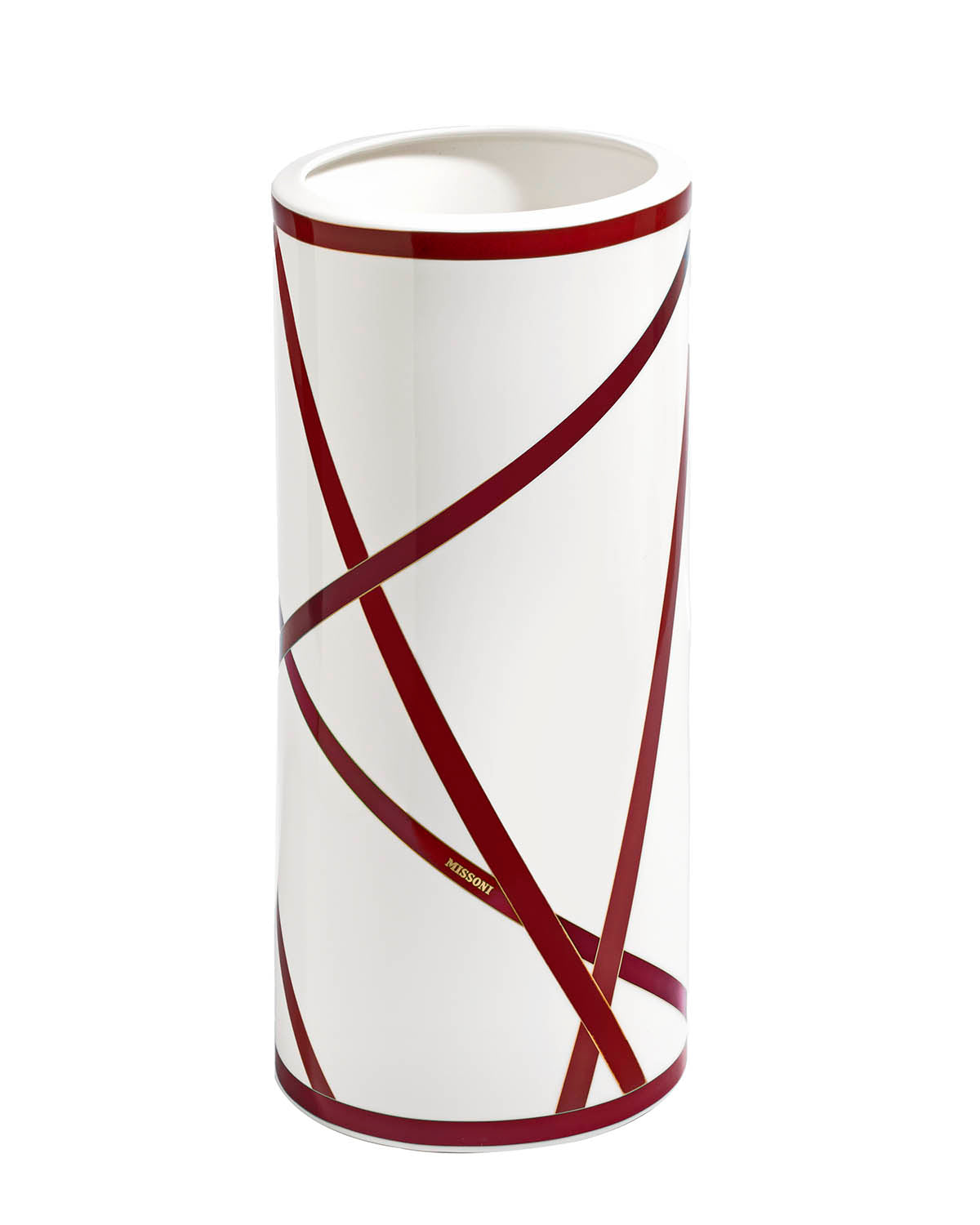 NASTRI BORDEAUX High Vase - Ø 16* H. 36 Cm