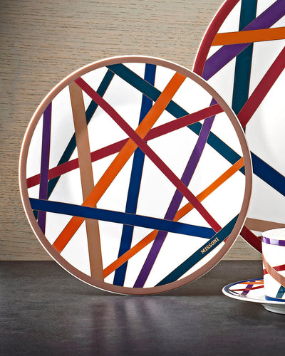 Missoni Home Dessert Plates NASTRI Set of 2  Multicolor diam. 8.5"