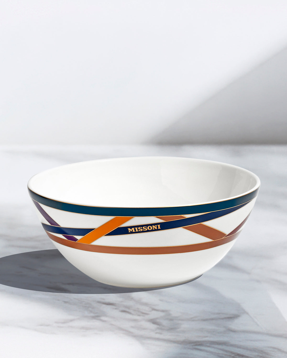 Soup or Cereal Bowls NASTRI Set of 2  Multicolor diam. 5.75", H 2.3"