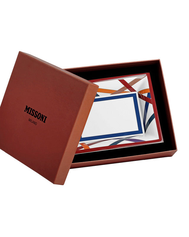 Missoni Home Tray NASTRI Rectangular Large in Luxury Box Multicolor 8.5" x 6.75"