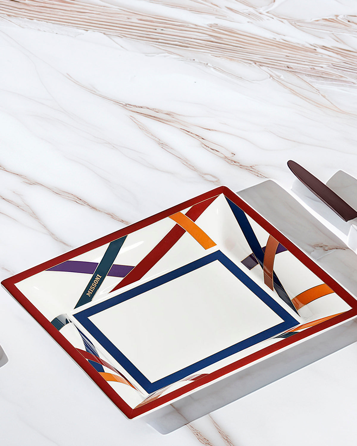 Tray NASTRI Rectangular Large in Luxury Box Multicolor 8.5" x 6.75"