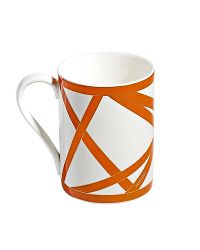 Missoni Home Mug Cup NASTRI in Luxury Box Orange diam. 3", H 3.9", cap. 12.5 oz