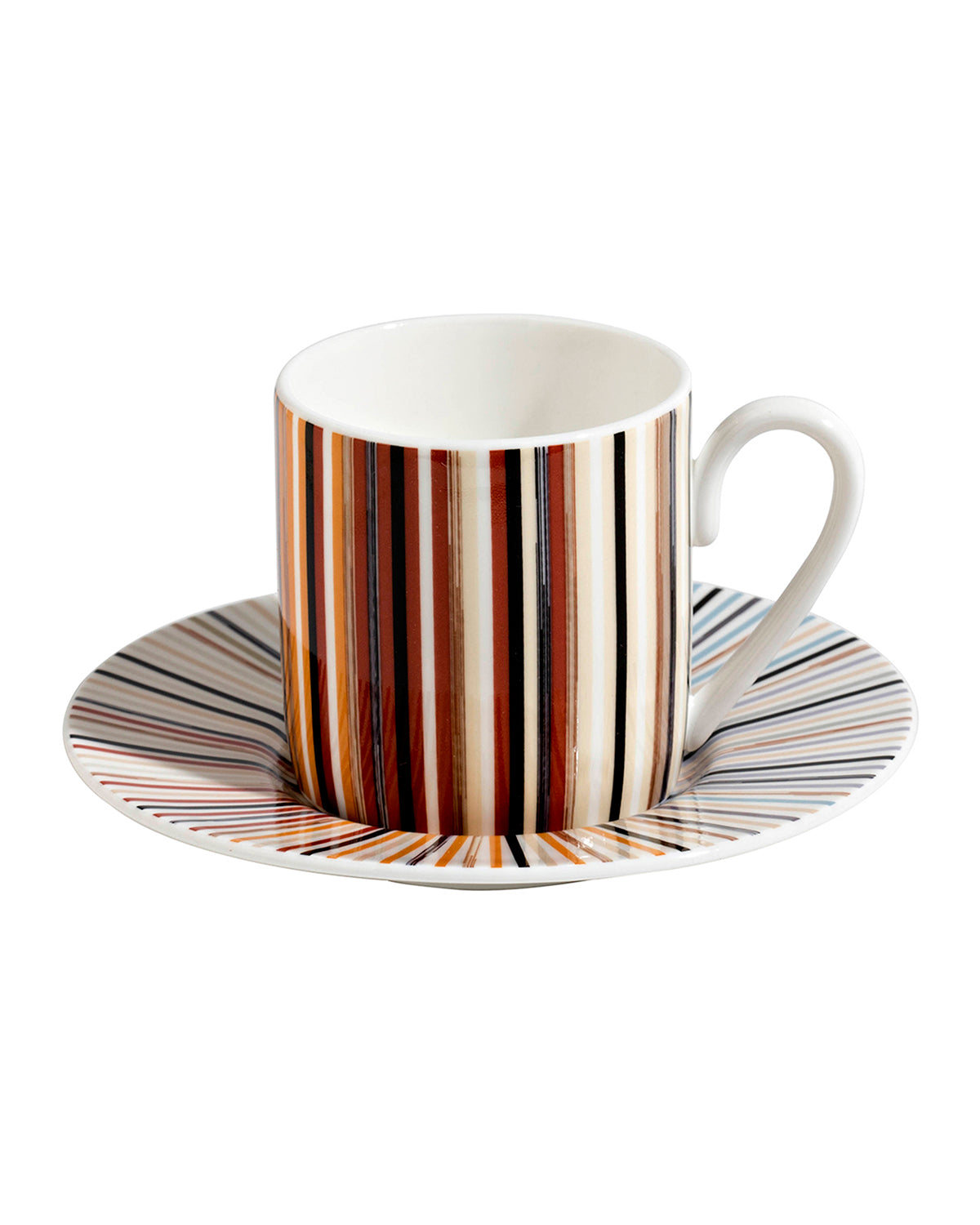 STRIPES JENKINS 148 Luxury box Set 6 Pcs. Coffee Cup & Saucer - Ø 6 X H 6,1 Cm Cap. 12 Cl. - S.12 Cm