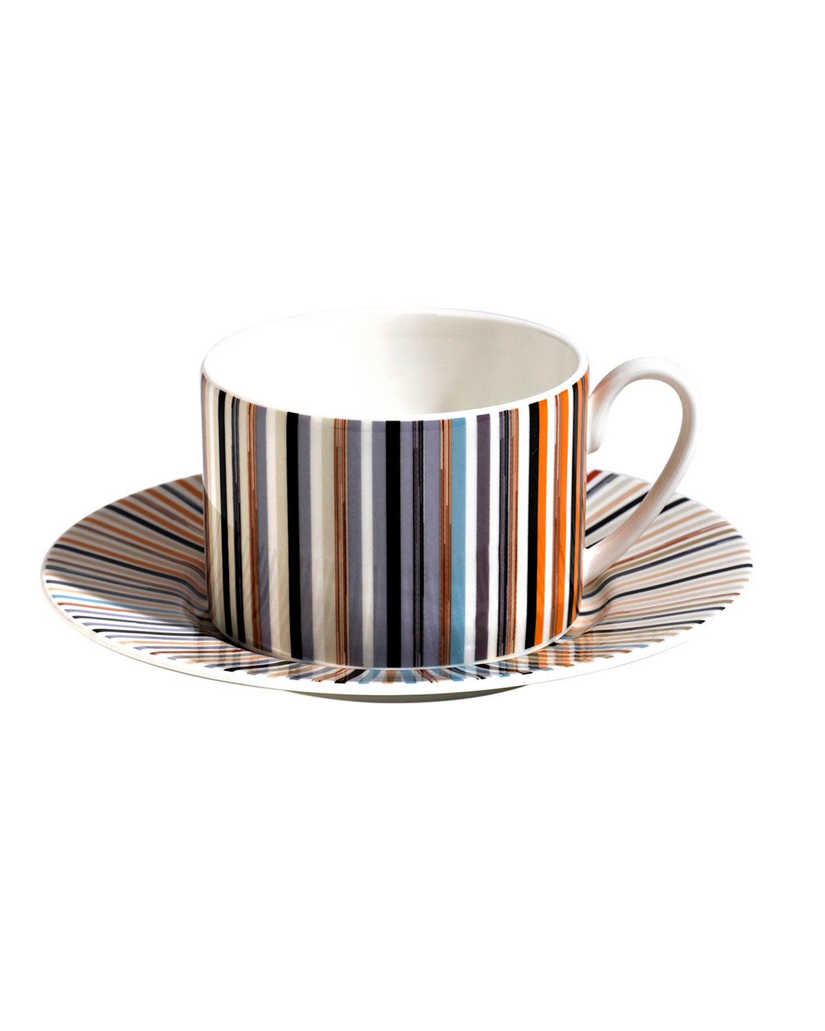 STRIPES JENKINS 148 Luxury box Set 6 Pcs. Tea Cup & Saucer - Ø 8,5 X H 6 Cm Cap. 22 Cl. - S.15,5 Cm