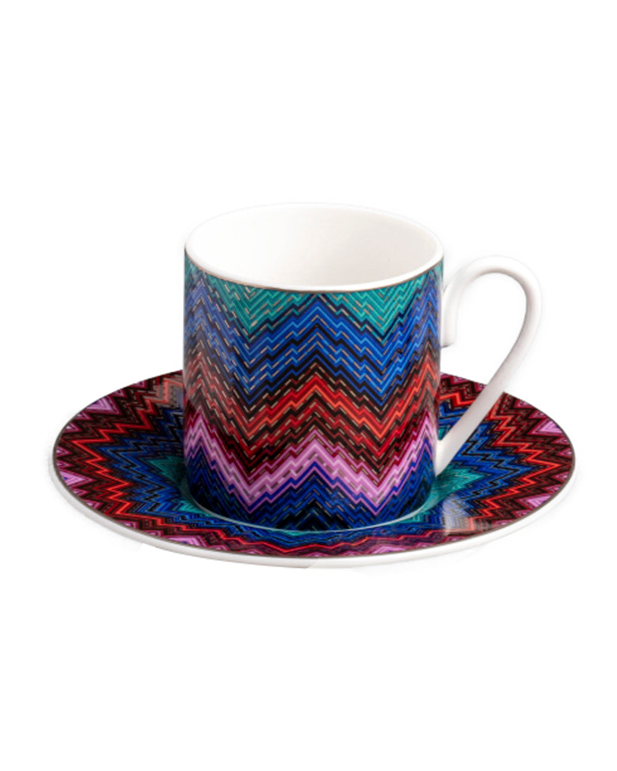 Coffee Cup & Saucer STARLIGHT Set of 2 in Luxury Box - Ø 6 X H 6,1 Cm Cap. 12 Cl. - S.12 Cm