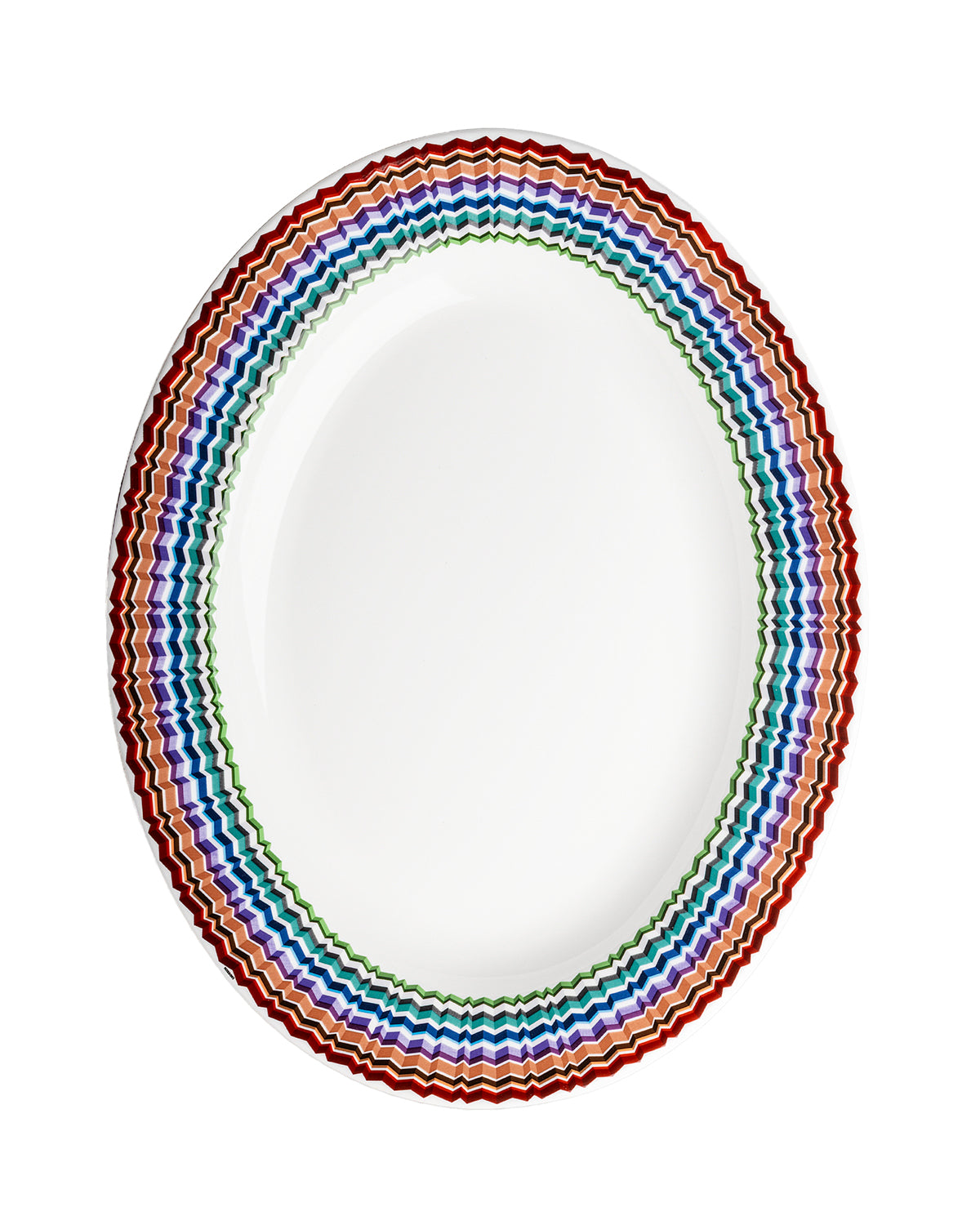 Waves Oval Dish. Dimensions: Ø 14.17"