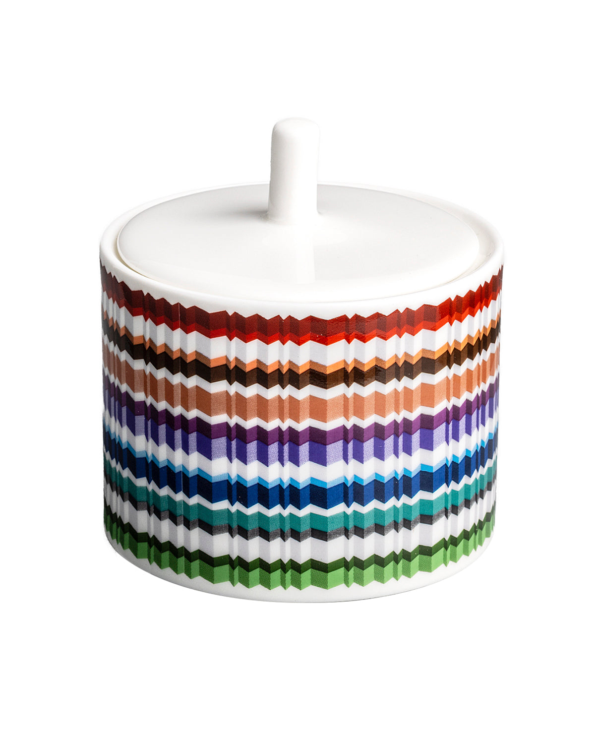 Waves Sugar Pot. Dimensions: Ø 3.39" × H 3.54"
