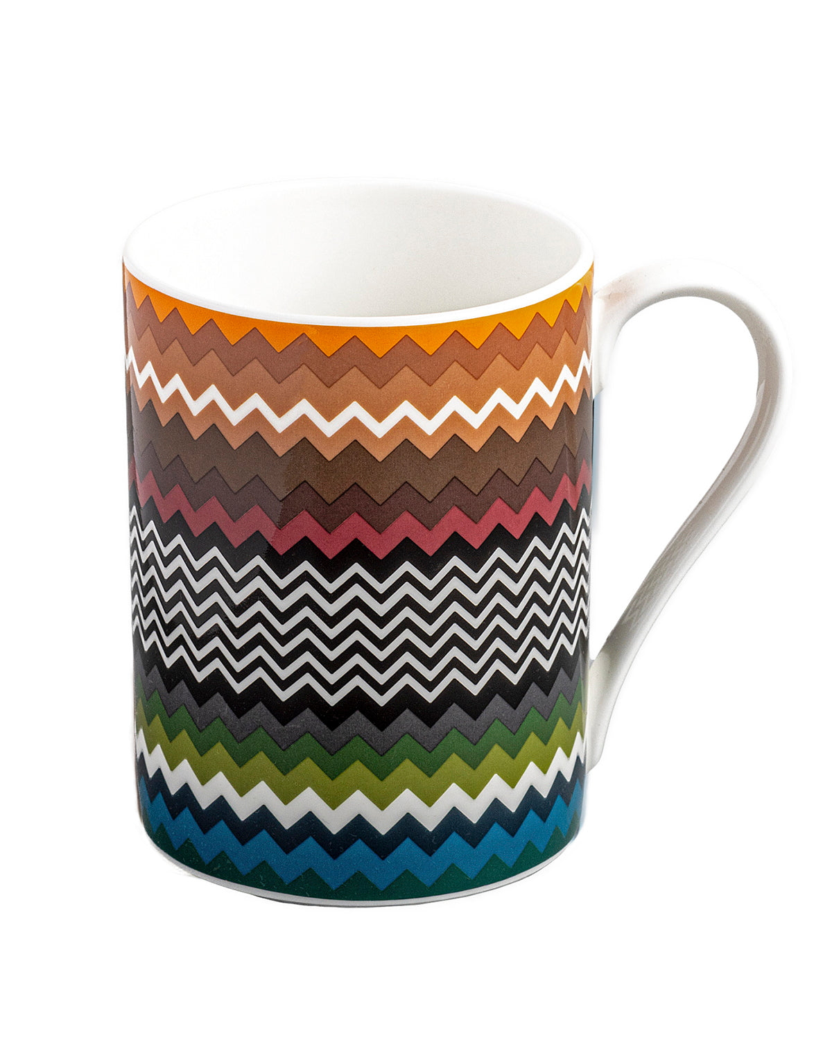 Zig Zag Foliage Mug in Luxury Box. Dimensions: Ø 2.95" × H 3.86"