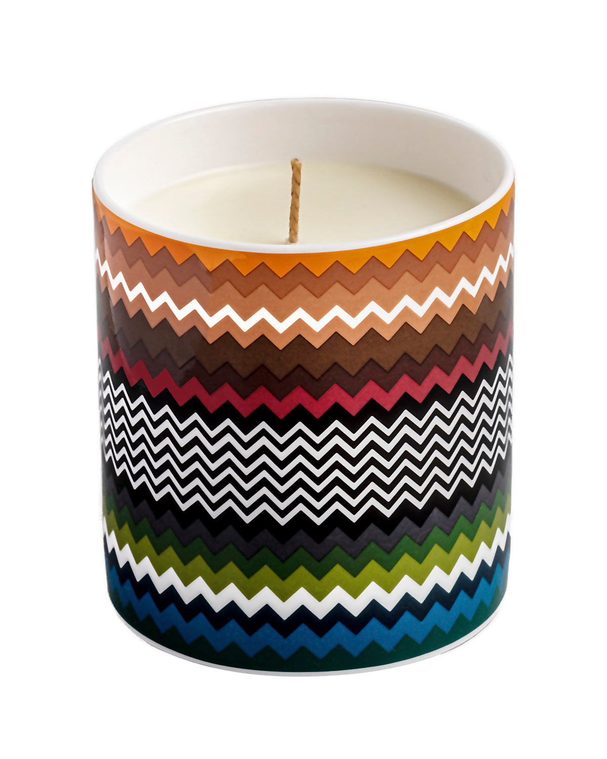 Zig Zag Foliage Scented Candle in Luxury Box. Dimensions: Ø 3.35"
