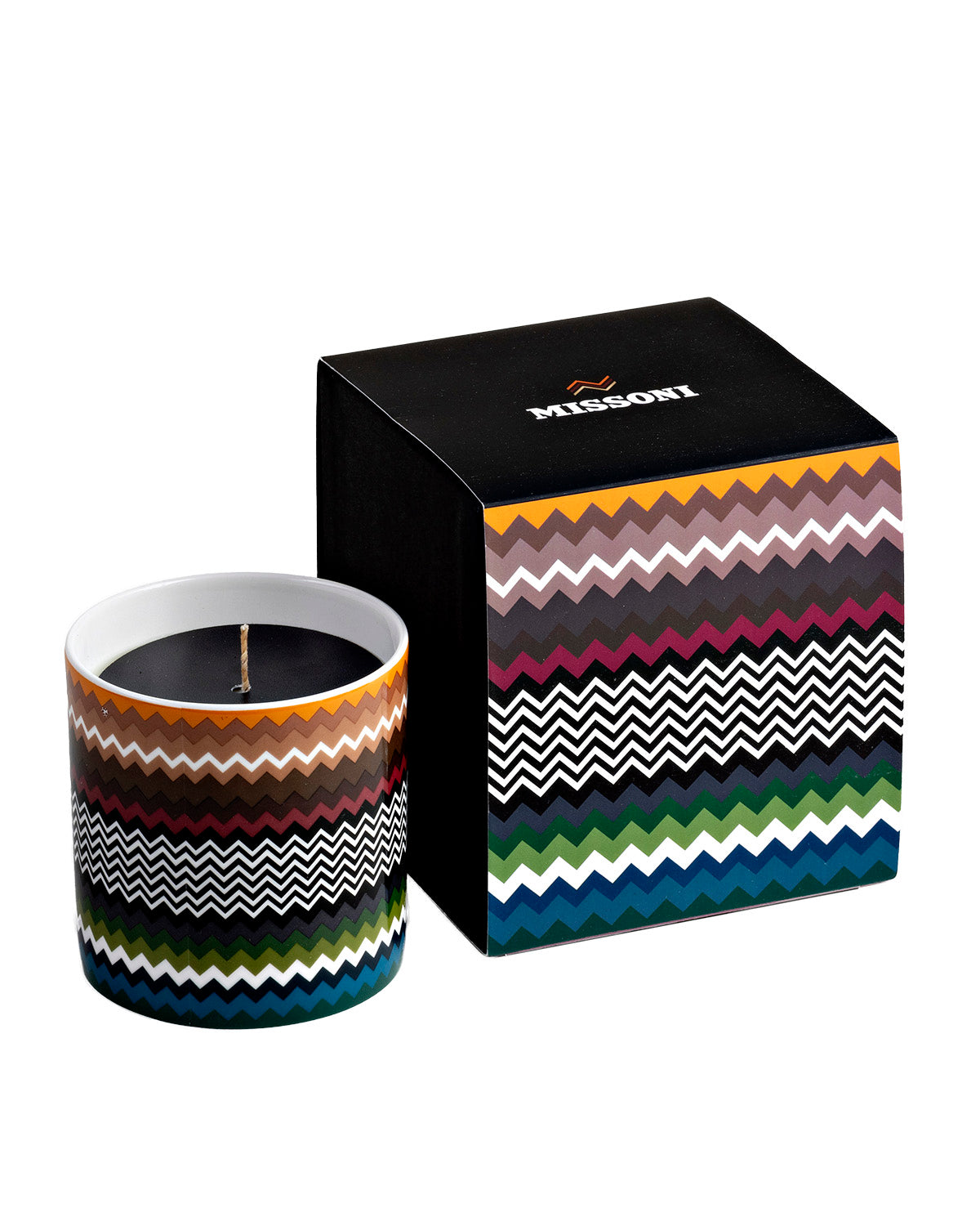 Zig Zag Foliage Scented Candle in Luxury Box. Dimensions: Ø 3.35"