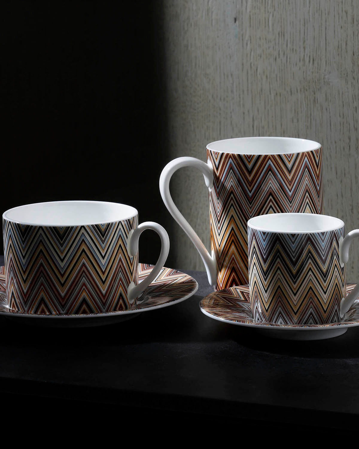 ZIG ZAG JARRIS 148 Luxury box Set 6 Pcs. Coffee Cup & Saucer - Ø 6 X H 6,1 Cm Cap. 12 Cl. - S.12 Cm
