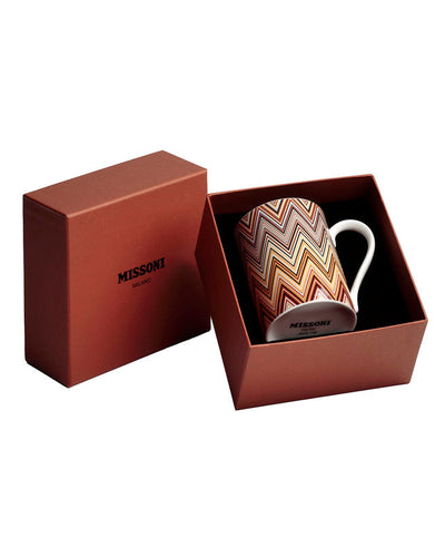 Missoni Home Mug Cup ZIG ZAG in Luxury Box Jarris 148 diam. 3", H 3.9", cap. 12.5 oz