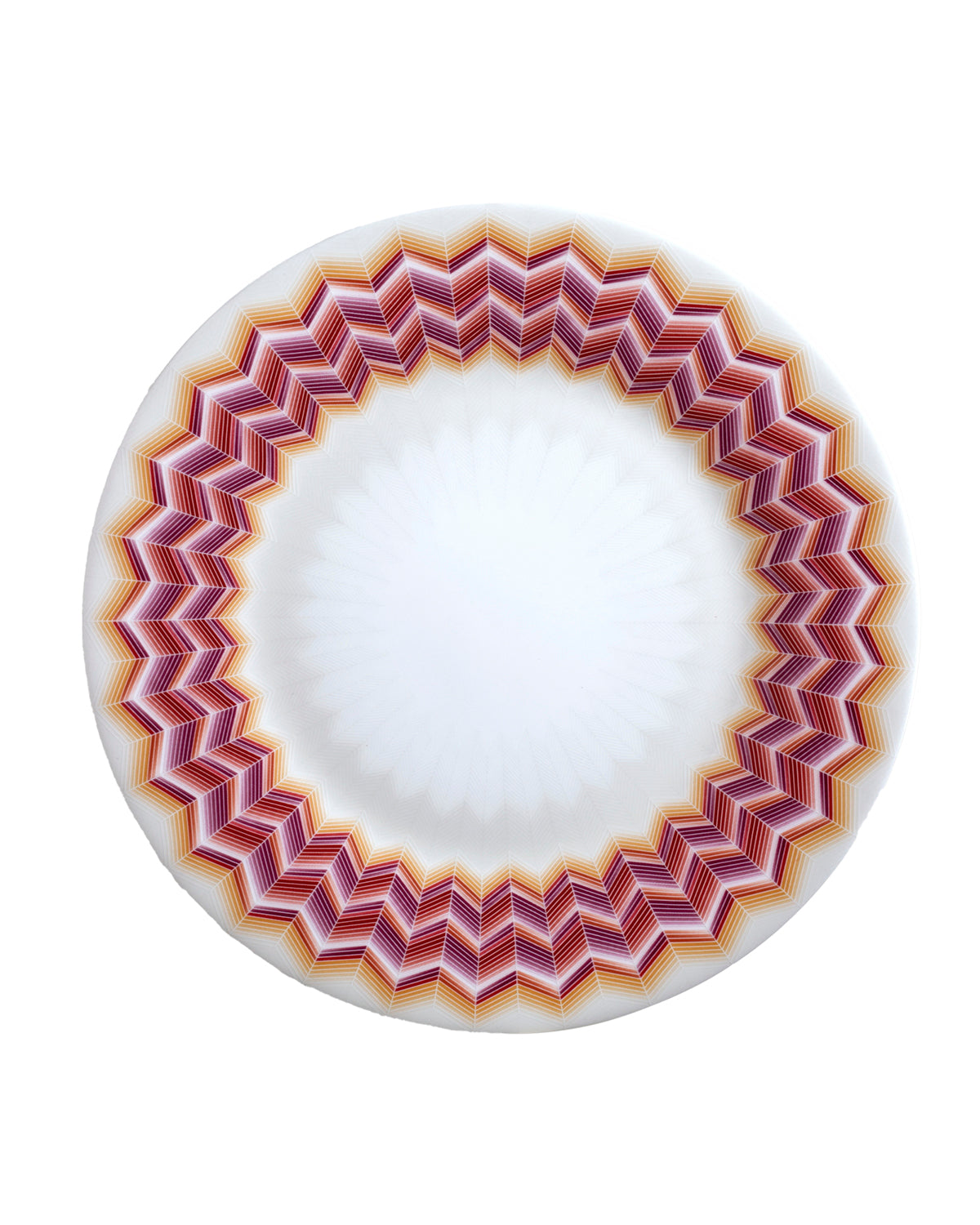 Dessert Plate ZIG ZAG JARRIS 156 Set of 6 Fine Bone China Ø 8.46"