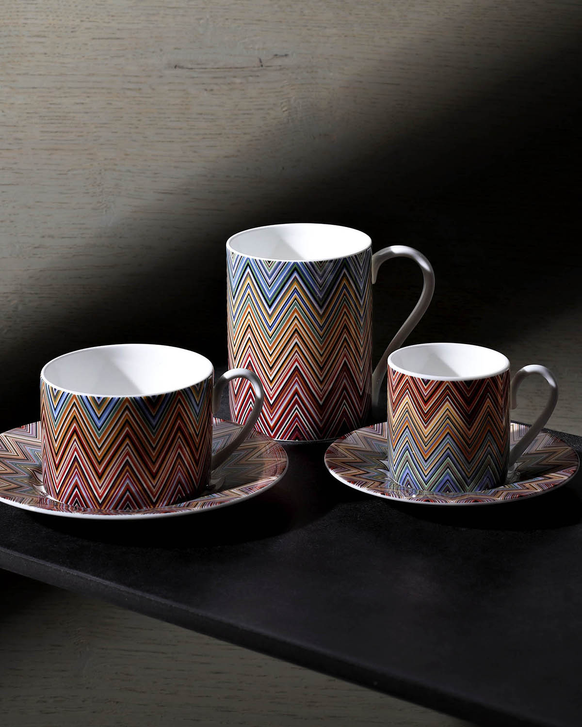 ZIG ZAG JARRIS 156 Luxury box Set 6 Pcs. Tea Cup & Saucer - Ø 8,5 X H 6 Cm Cap. 22 Cl. - S.15,5 Cm