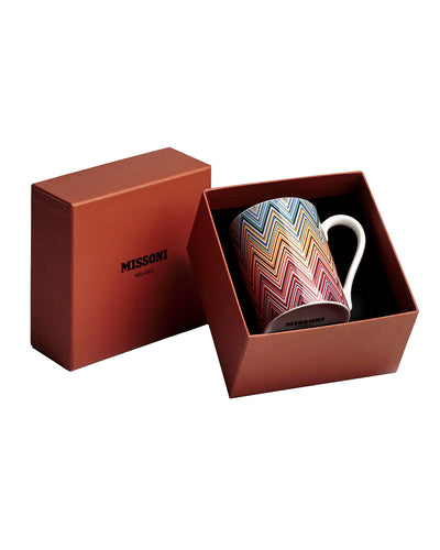 Missoni Home Mug Cup ZIG ZAG in Luxury Box Jarris 156 diam. 3", H 3.9", cap. 12.5 oz