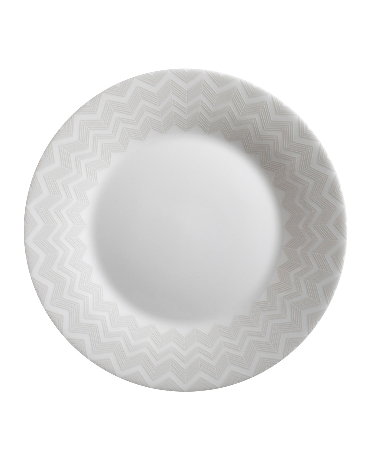 Missoni Home Dessert Plates ZIG ZAG Set of 6  White diam. 8.5"