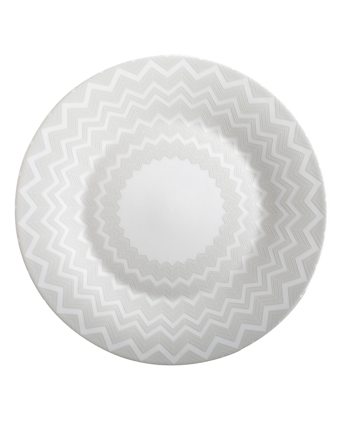 Missoni Home Charger Plate ZIG ZAG  White diam. 12.5"