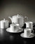 Missoni Home Coffee Cup & Saucer ZIG ZAG Set of 2 in Luxury Box White diam. 2.3", H 2.5", Cap. 4 oz, Saucer diam. 4.75"