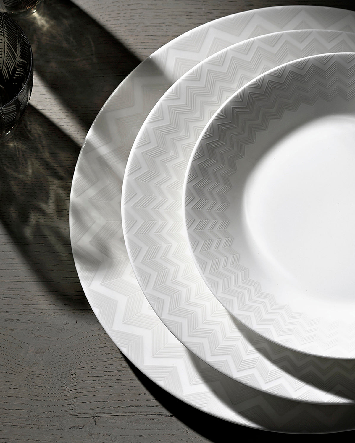 ZIG ZAG WHITE Set 2 Pcs. Bread Or Butter Plate - Ø 15,5 Cm