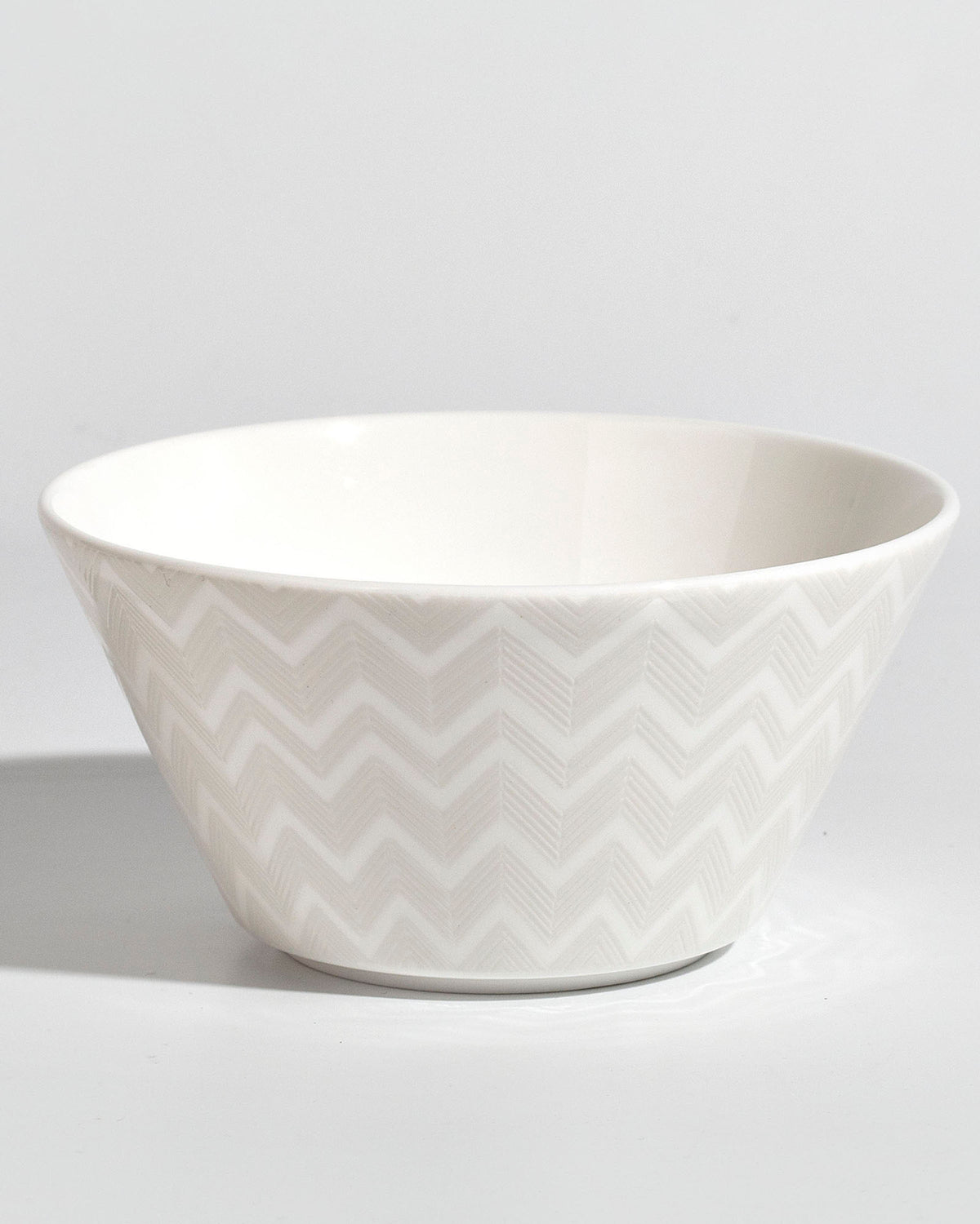 Fruit Bowl ZIG ZAG WHITE Set of 6 Fine Bone China Ø 5.04" × H 2.48"
