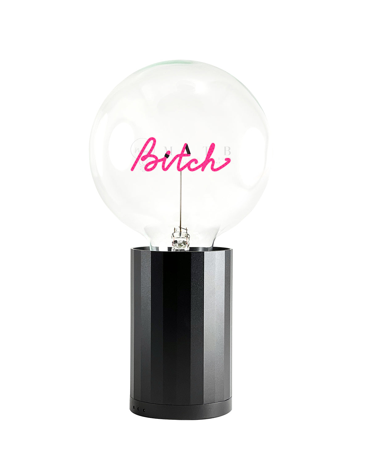 Bulb BITCH Red with Base Table Lamp PORTABLE Rose Gold