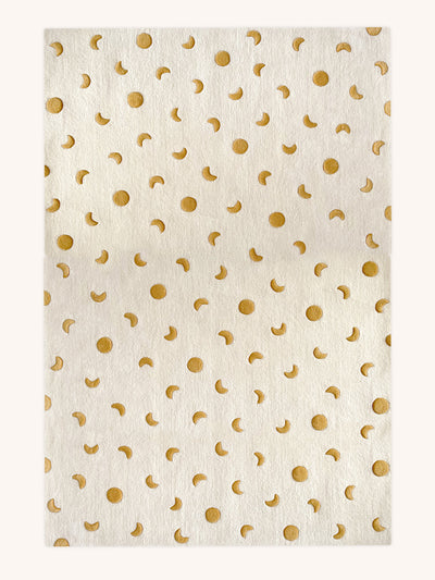 Maison Deux Rug MOONS Cream / Gold 5.5 x 7.9 ft