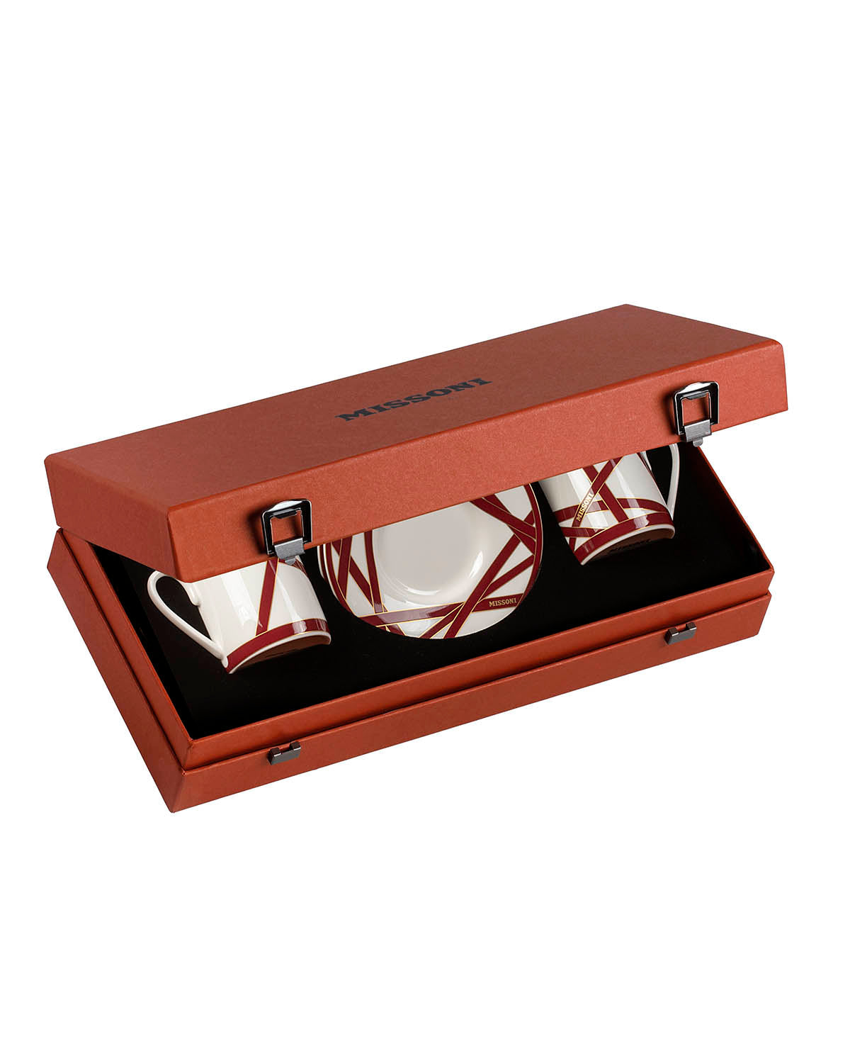 NASTRI BORDEAUX Luxury box Set 2 Pcs. Coffee Cup & Saucer