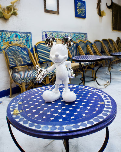 Mickey Mouse WELCOME White & Silver 12"