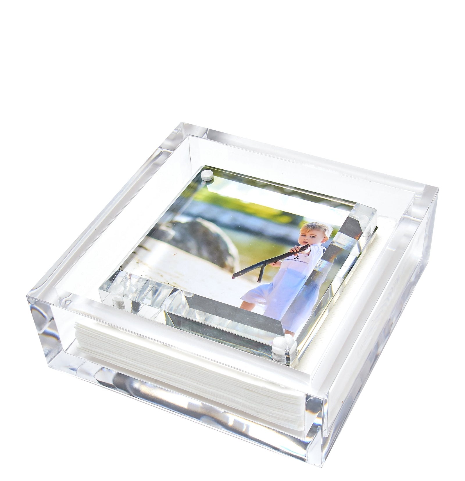 Tara Wilson Designs Cocktail Napkin Holder PHOTO 6" x 6"