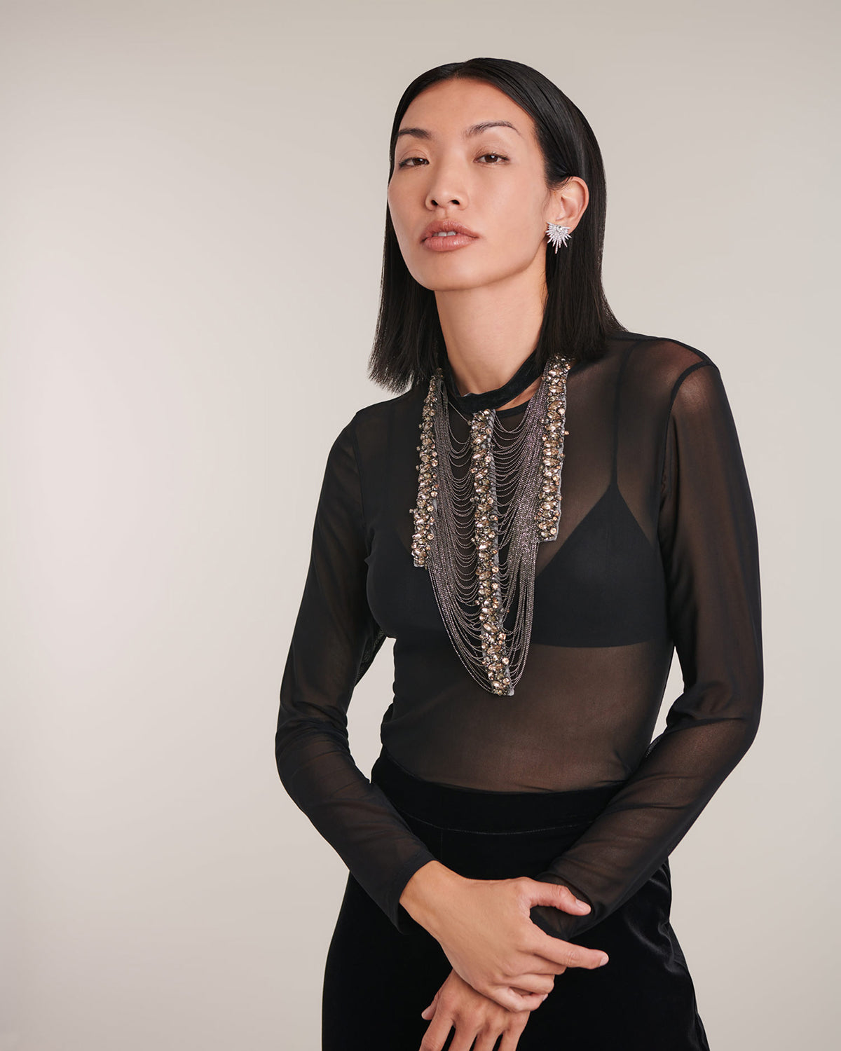 Women's Collar OGLAM Black Size TU