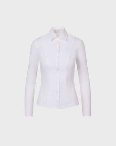 Anne Fontaine Women's Blouse CLODIE White Size 44