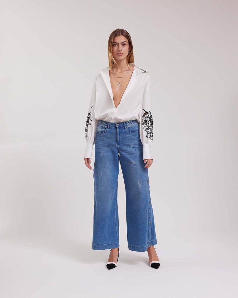 Women's Shirt LEONIE Black/White Size M