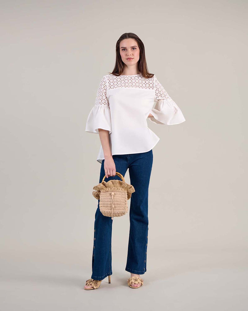 Women's T-Shirt PIPER White Size 36