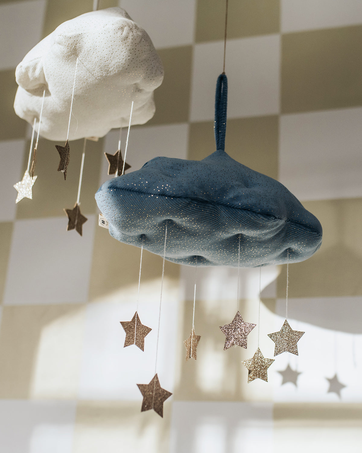 Plush PICCA LOULOU CLOUD Corduroy White with stars 13