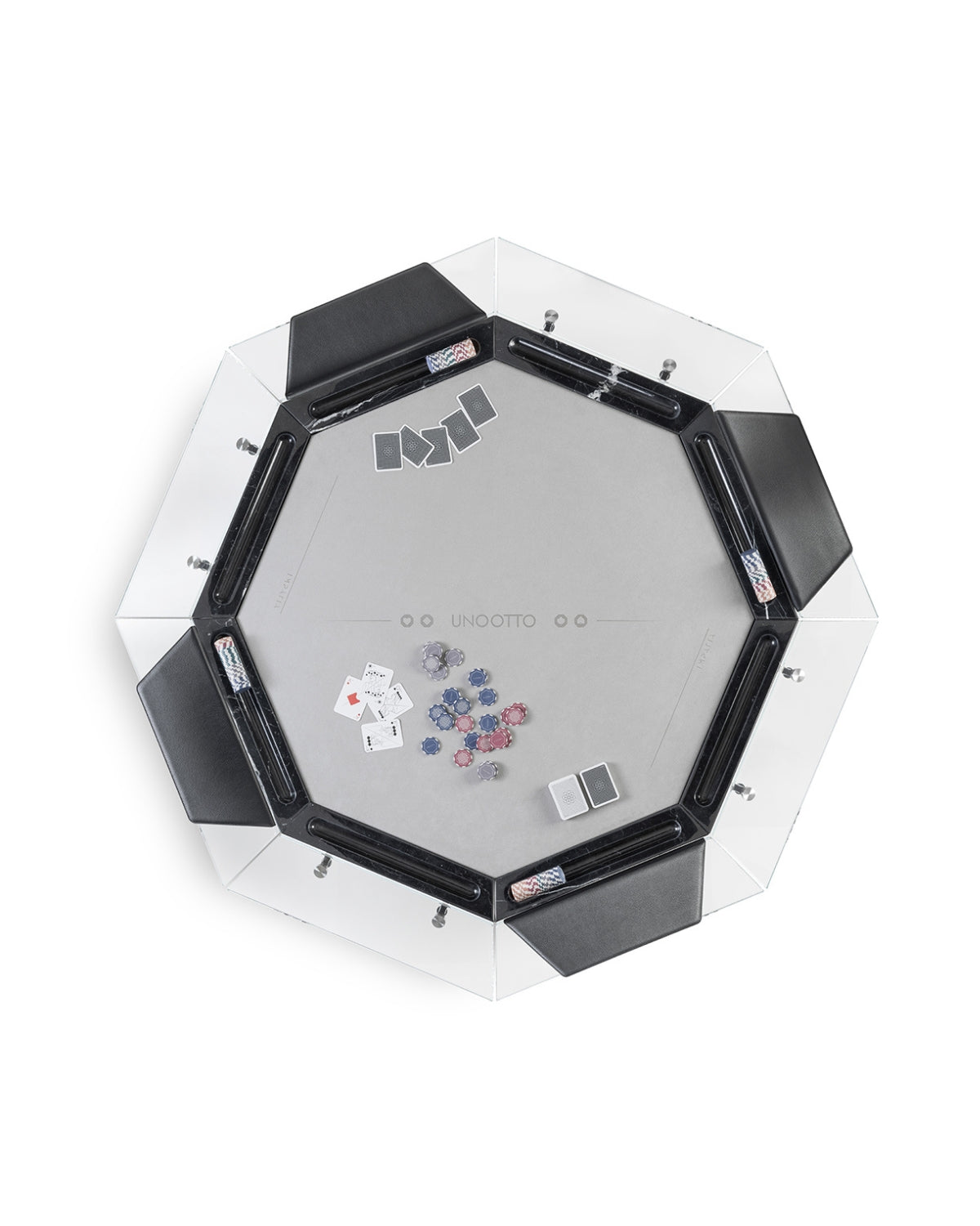 Impatia Poker Table UNOOTTO Marble  (incl. Removable armrests x 8 and poker game set)