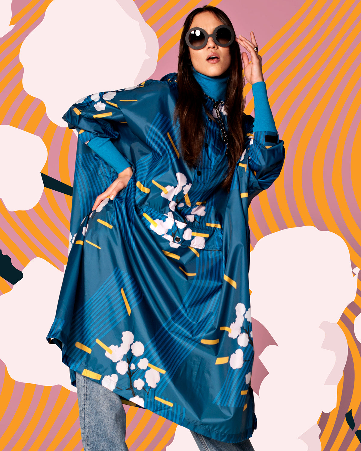 Rain Poncho Flora