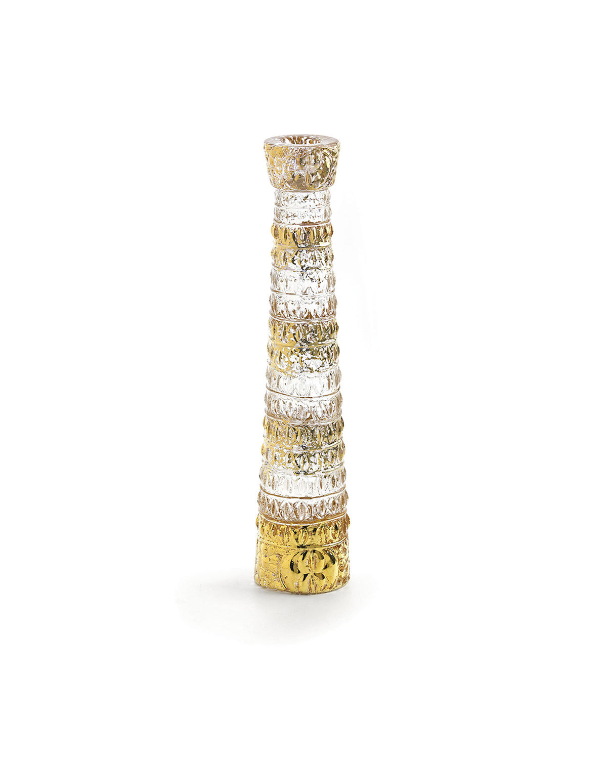 Candleholder, CROCODILE GOLD, 24% Lead Crystal
