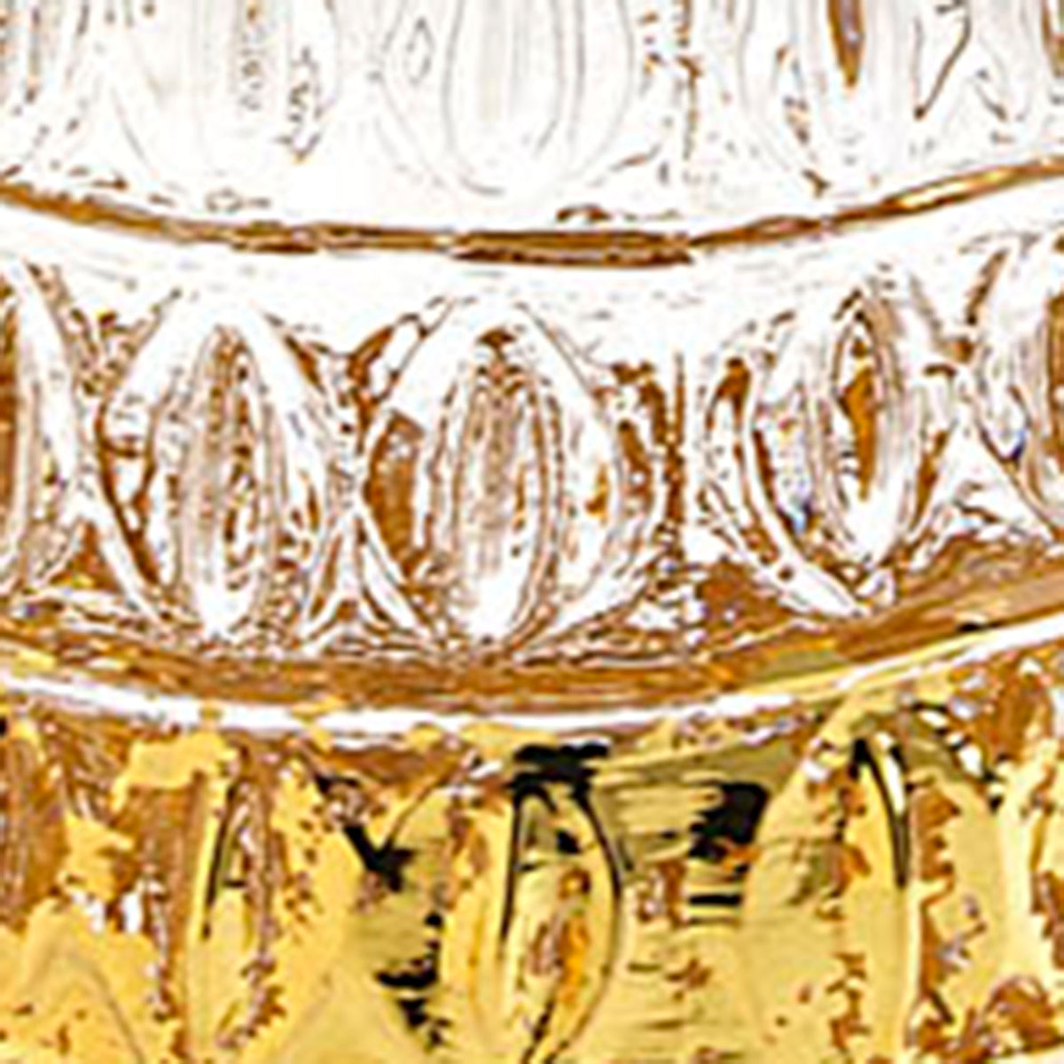 Candleholder, CROCODILE GOLD, 24% Lead Crystal