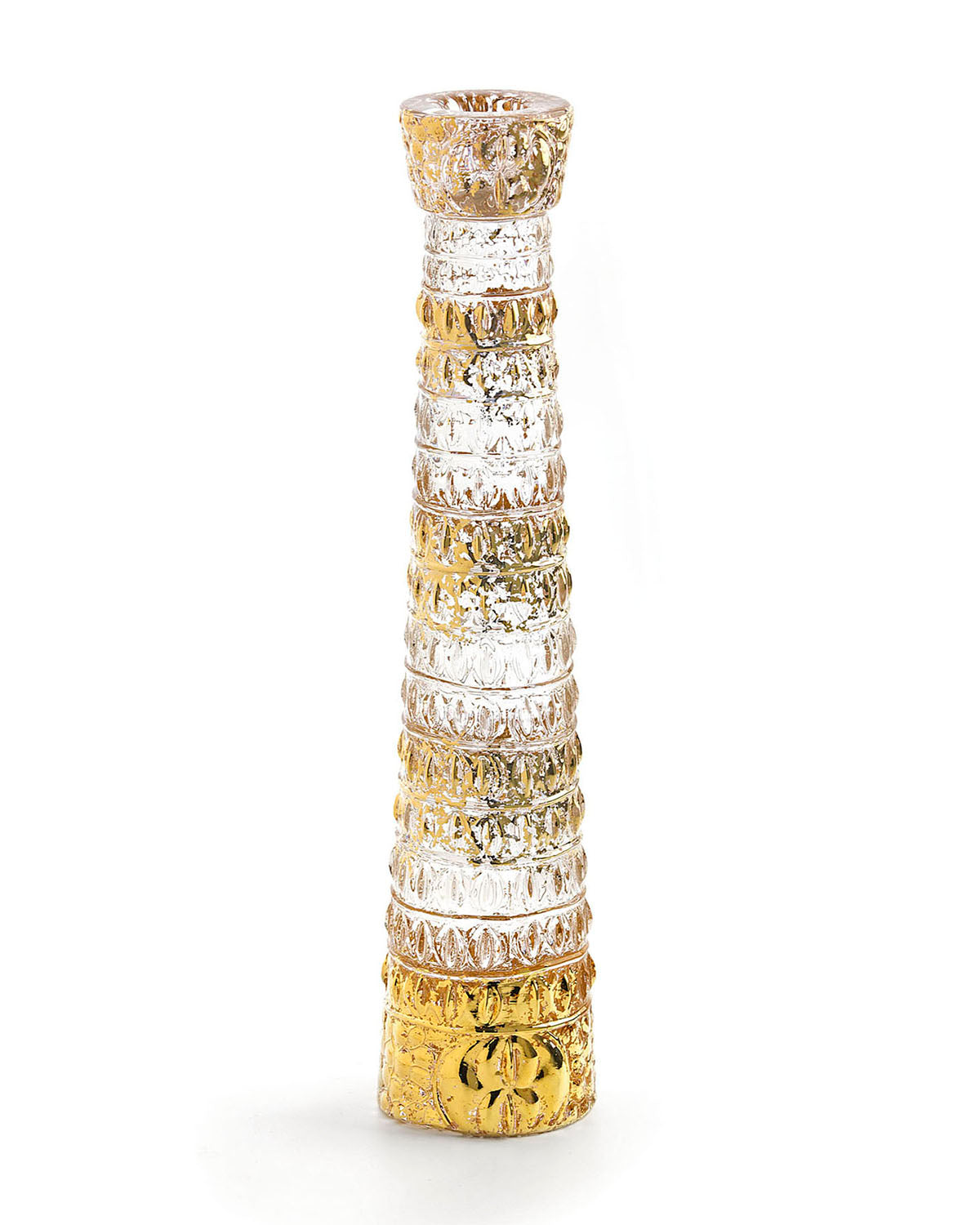 Candleholder, CROCODILE GOLD, 24% Lead Crystal