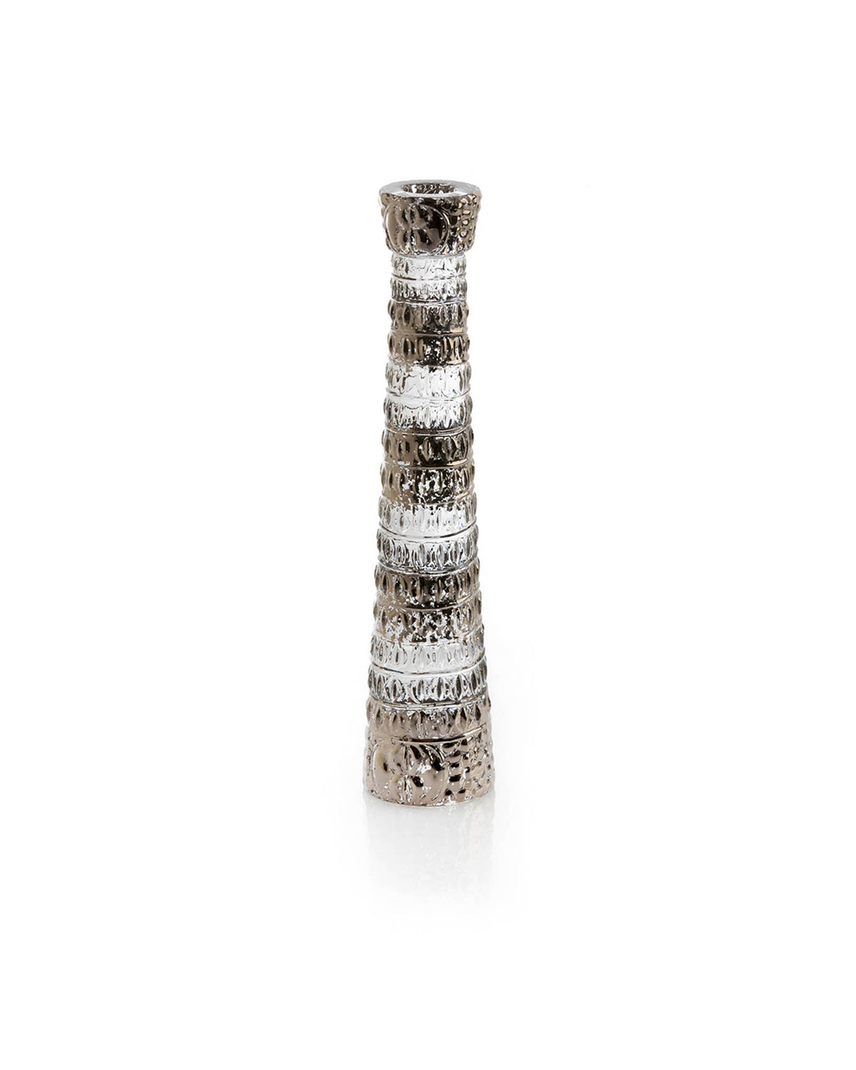 Candleholder, CROCODILE PLATIN, 24% Lead Crystal