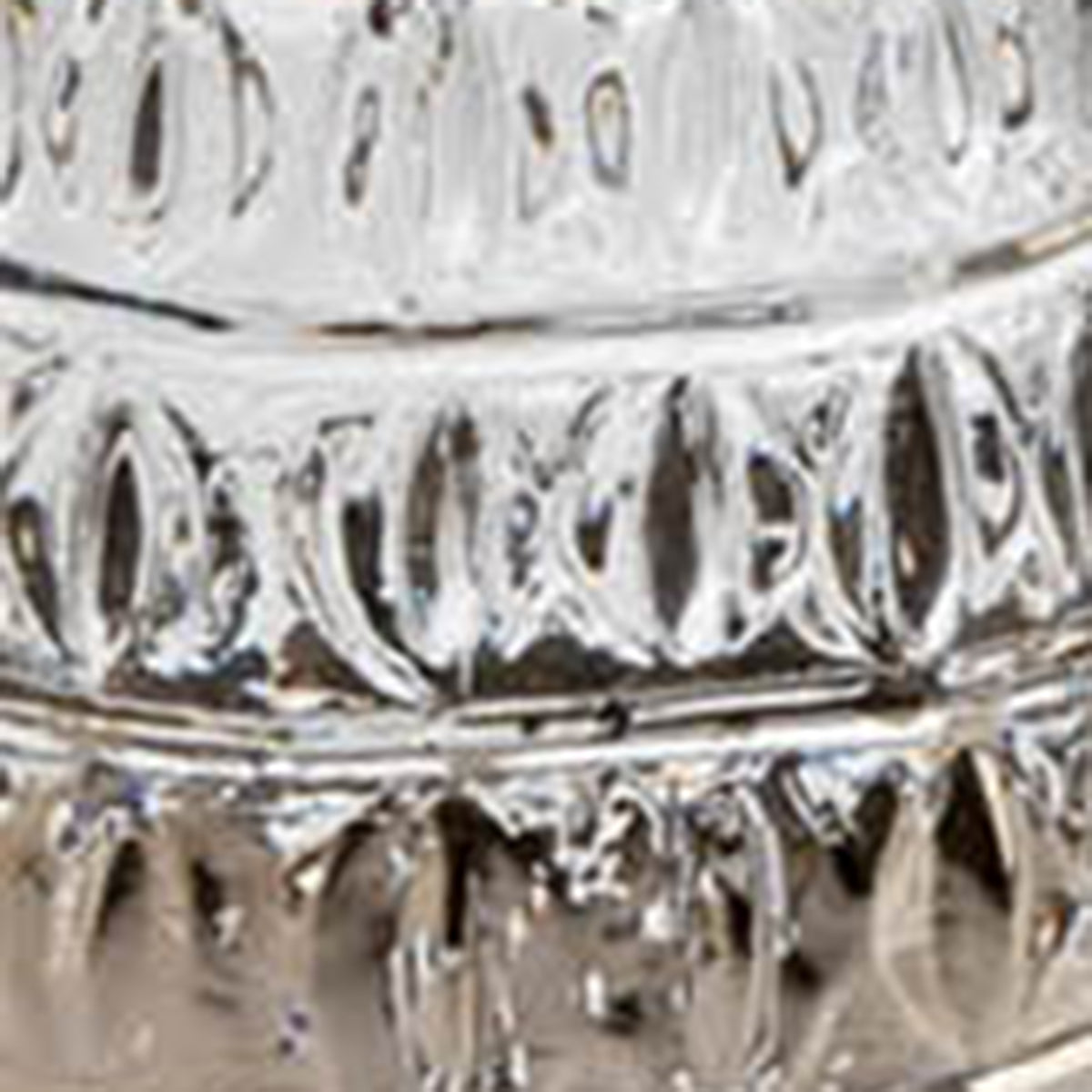 Candleholder, CROCODILE PLATIN, 24% Lead Crystal