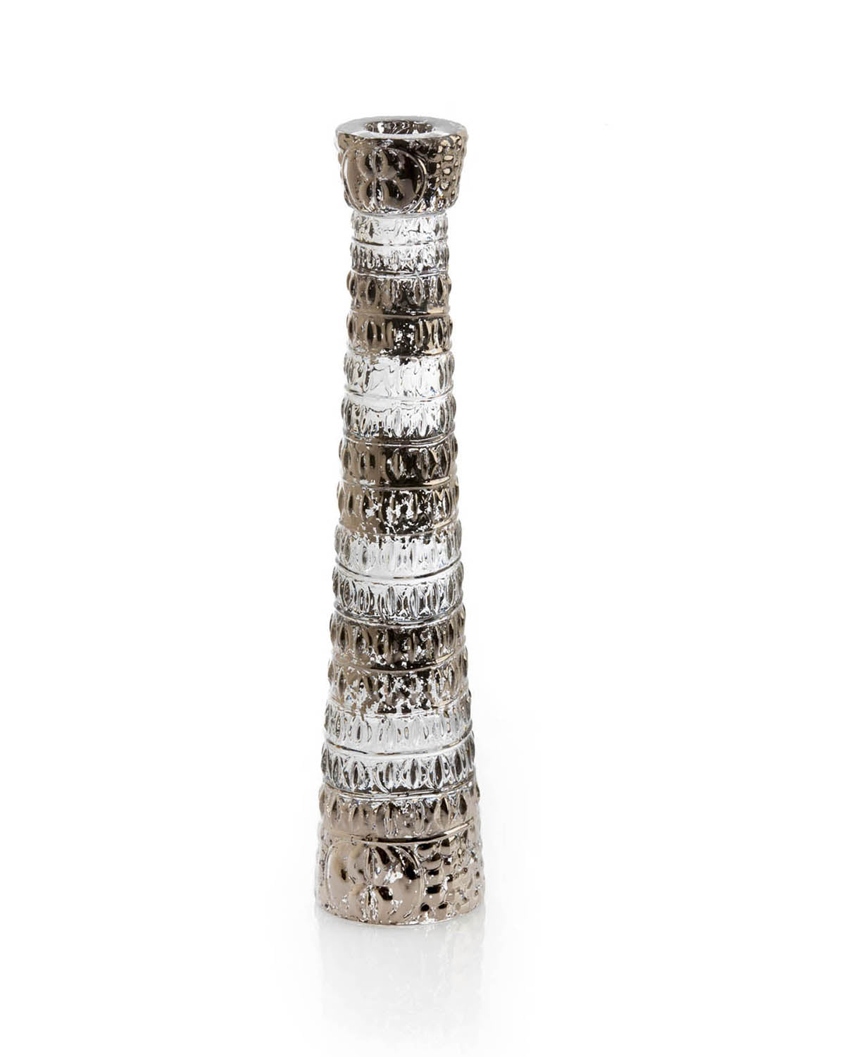 Candleholder, CROCODILE PLATIN, 24% Lead Crystal
