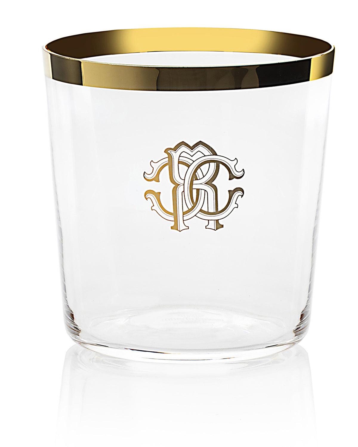 Old Fashion Glass NEW MONOGRAM  Gold diam. 3.5", H 4", cap. 14.75 oz