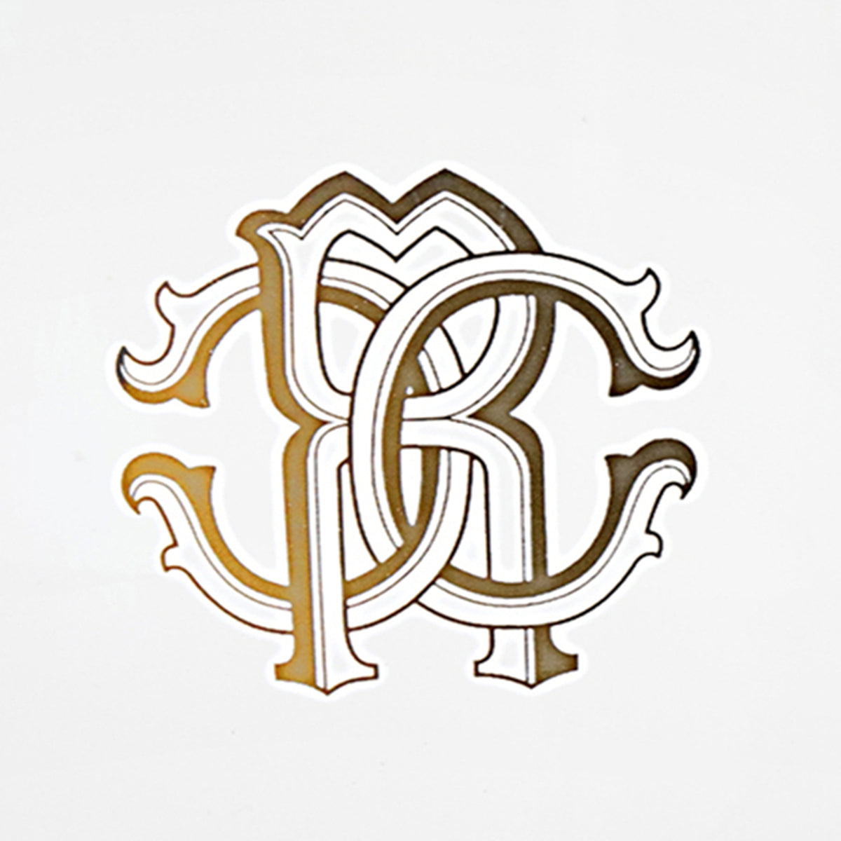 Old Fashion Glass NEW MONOGRAM  Gold diam. 3.5", H 4", cap. 14.75 oz