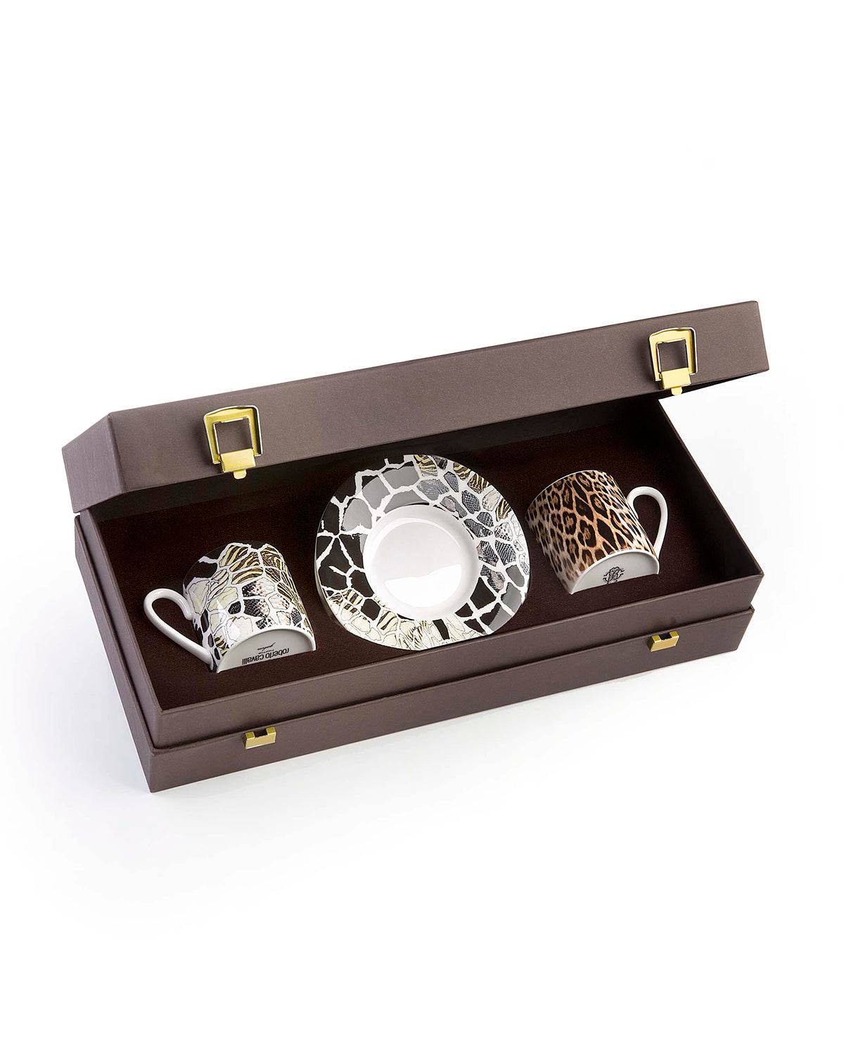 Coffee Cup & Saucer AFRICA Set of 2 in Luxury Box diam. 2.3