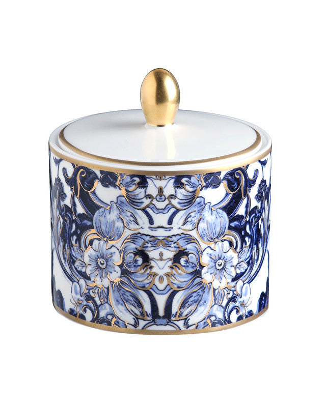 Roberto Cavalli Home Sugar Pot AZULEJOS   diam. 3.3", H 3.5"