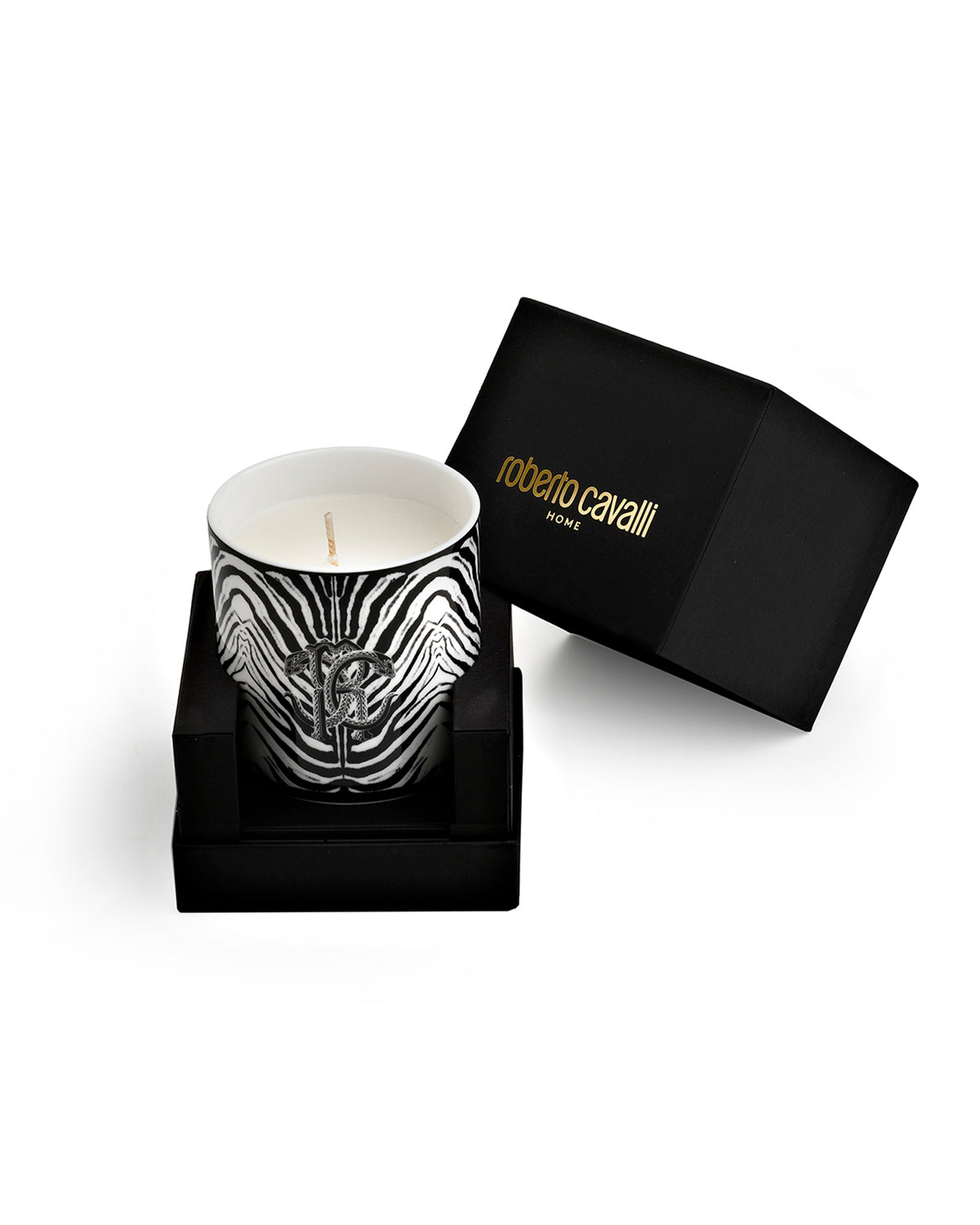 Scented Candle ZEBRA 270gr  Black diam. 3.3", H 3.5"