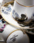 Roberto Cavalli Home Coffee Cup & Saucer FLOWERS MODEL F-B Set of 2 in Luxury Box  diam. 2.3", H 2.5", Cap. 4 oz, Saucer diam. 4.75"