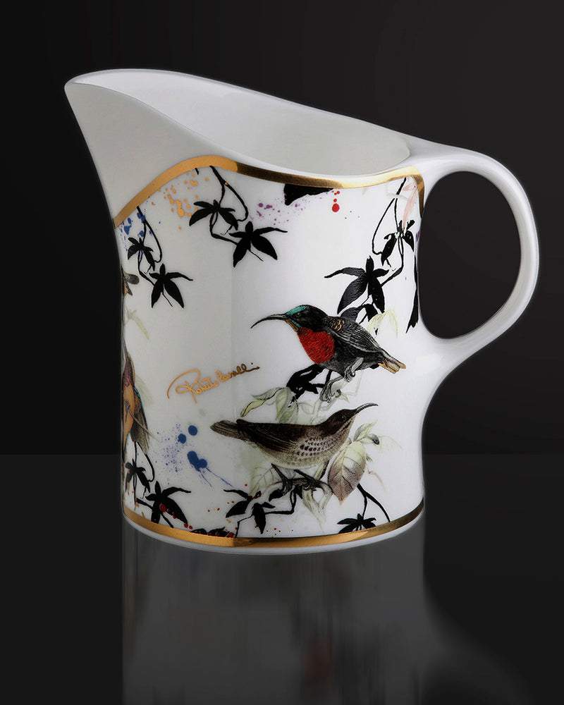 Roberto Cavalli Home Creamer GARDEN'S BIRDS diam. 3.5", H 3.3"