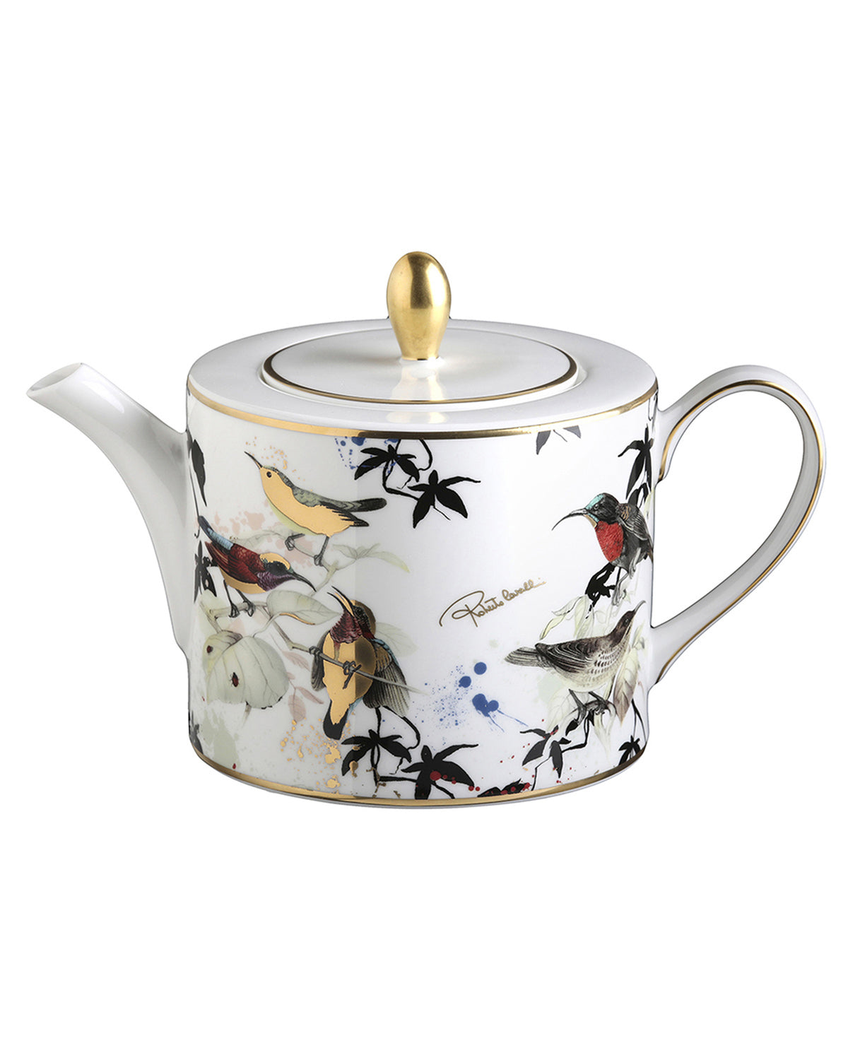 Tea Pot or Coffee Pot GARDEN'S BIRDS   diam. 4.75", H 4.5"